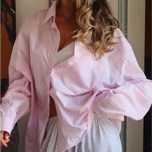 Stripe Long Sleeve Button Down Shirt